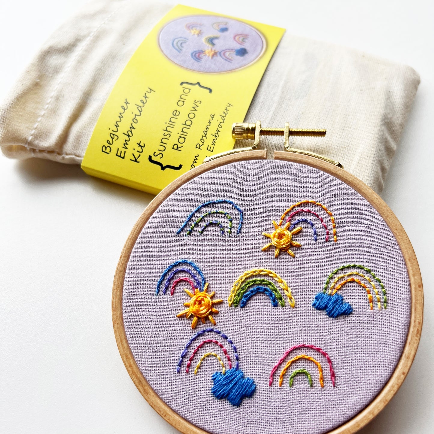 Sunshine and Rainbows Beginner Embroidery Kit