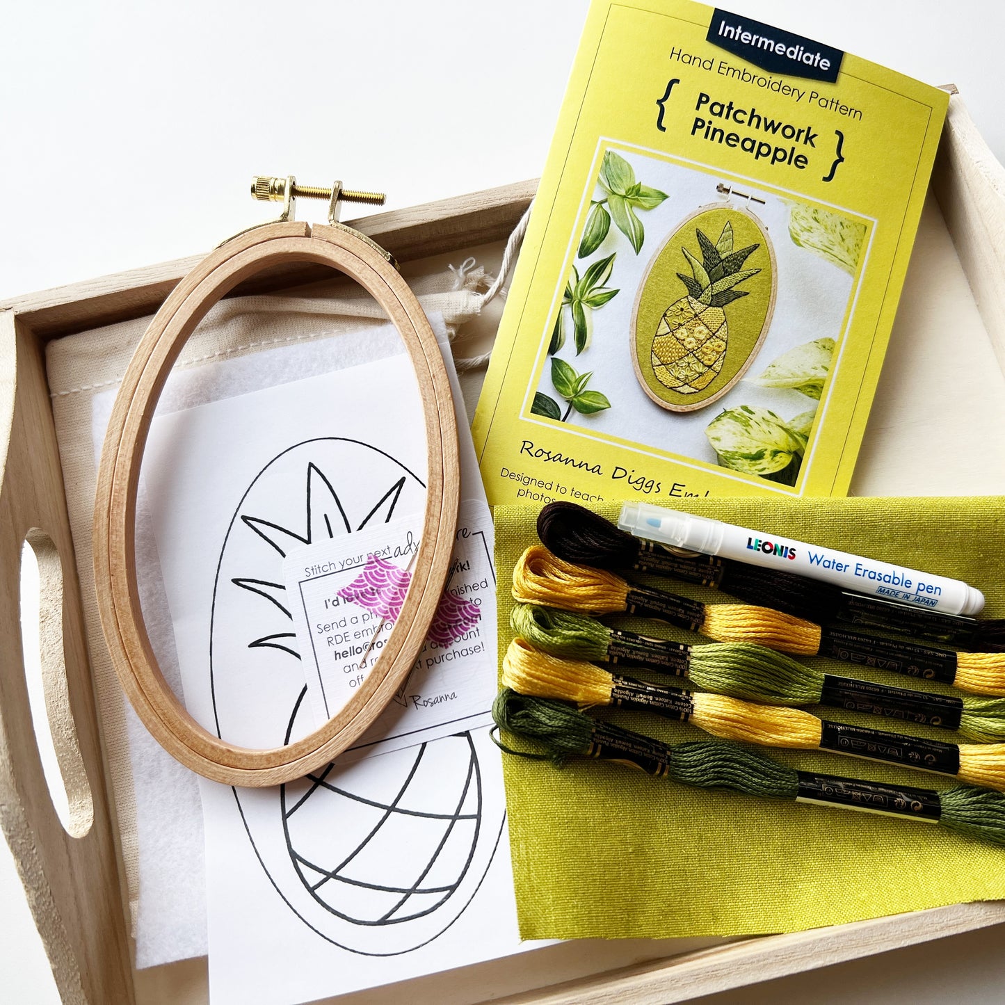 Patchwork Pineapple: Intermediate Embroidery Kit