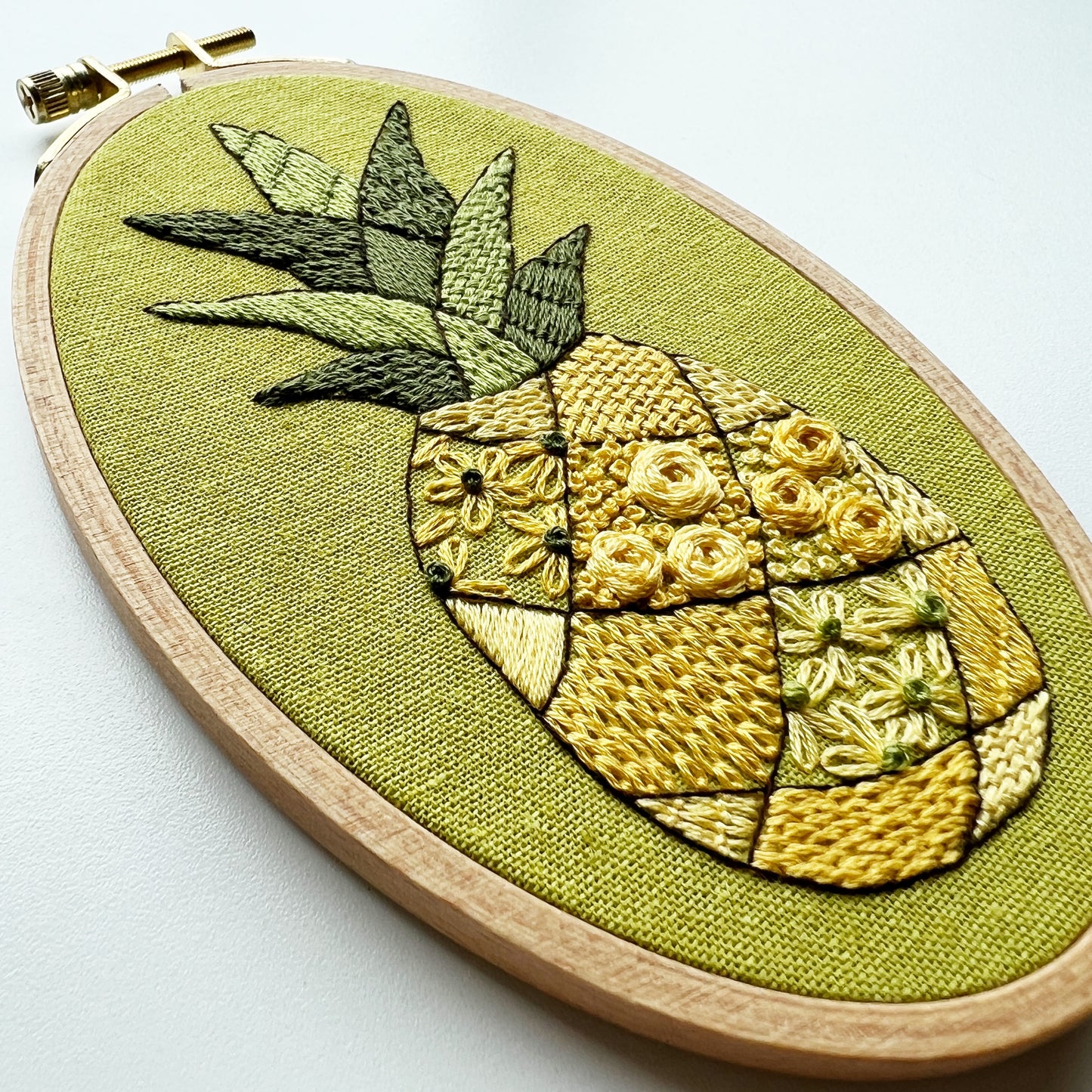 Patchwork Pineapple: Intermediate Embroidery Kit