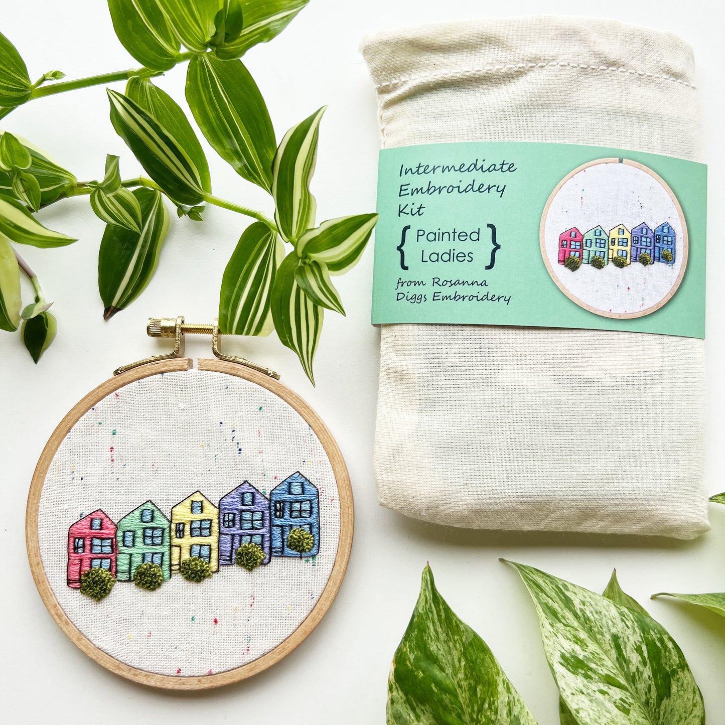 Painted Ladies Intermediate Hand Embroidery Kit