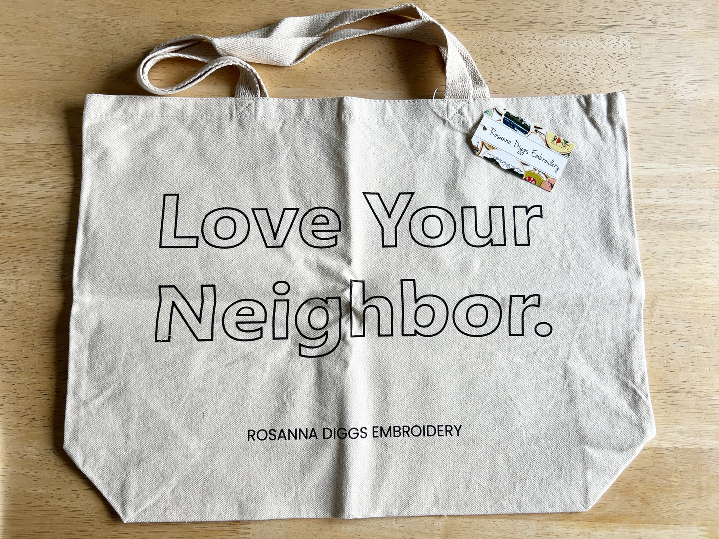 Love Your Neighbor Tote Embroidery Kit