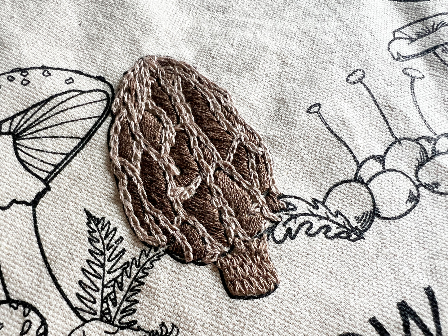 Mushroom Tote Embroidery Kit