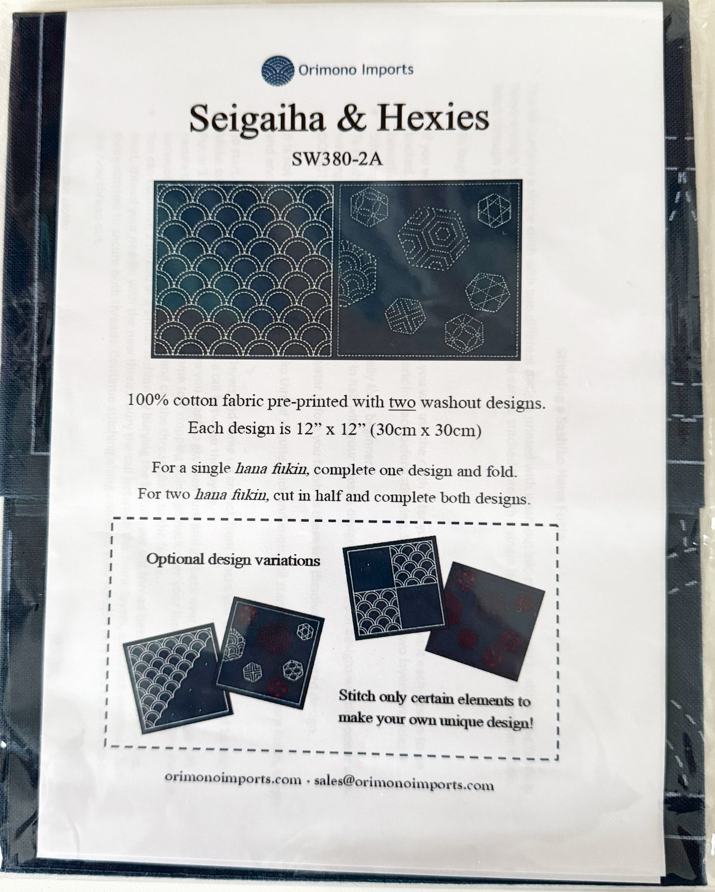Seigaiha and Hexies Sashiko Sampler