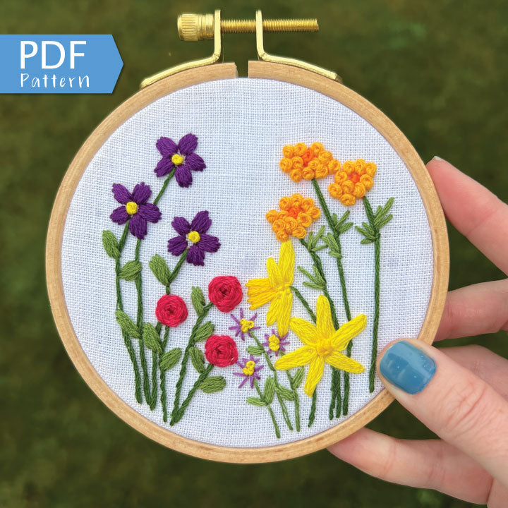 Embroidered Flower Gardens: French Knot Flowers –