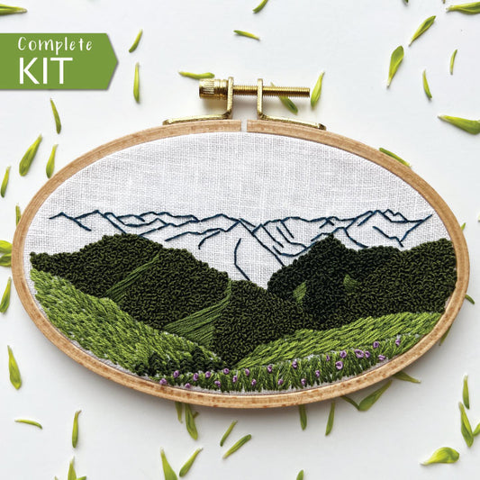 Hurricane Ridge: Choose Your Skill Level Embroidery Kit