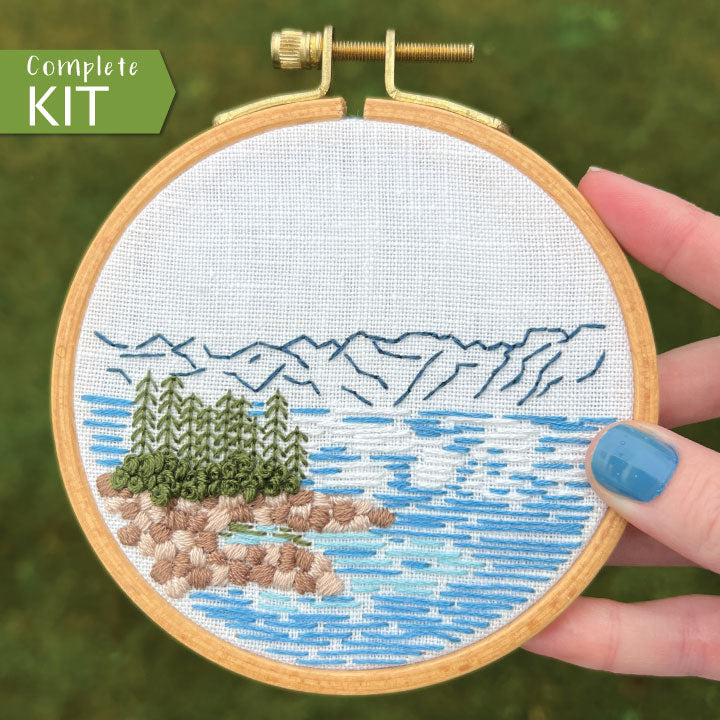 Lake Tahoe: Beginner Embroidery Kit – Rosanna Diggs Embroidery