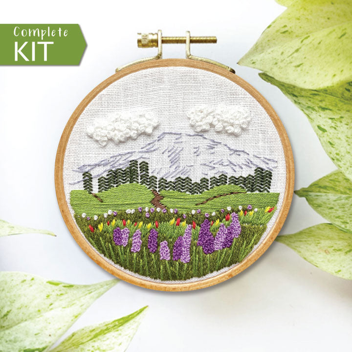 Embroidery Kit 2 for Beginner / Set for Tambour Embroidery / Kit