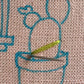 Cozy Cacti Complete Beginner Embroidery Kit stitch up close
