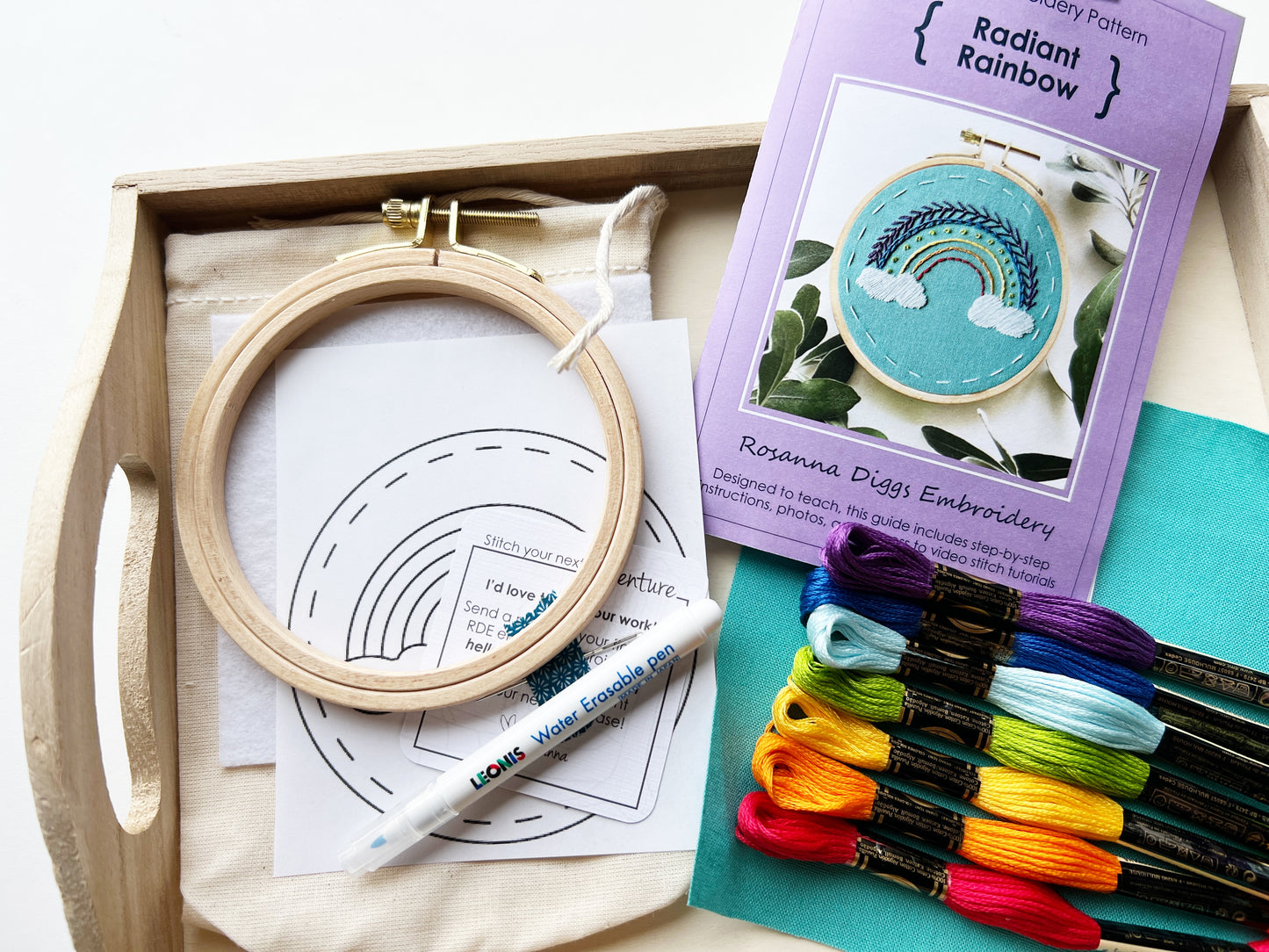 Radiant Rainbow: Beginner Embroidery Kit