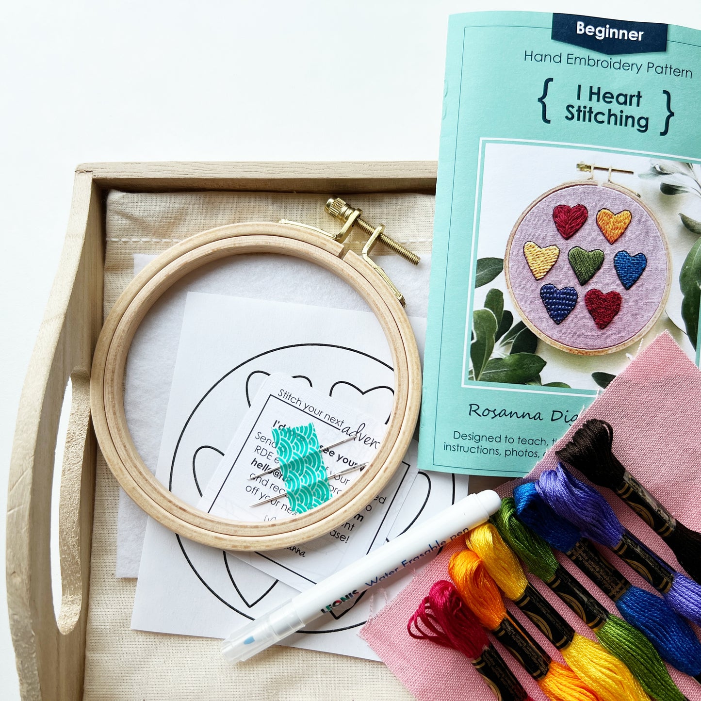 Hand embroidery kit for beginners Hello