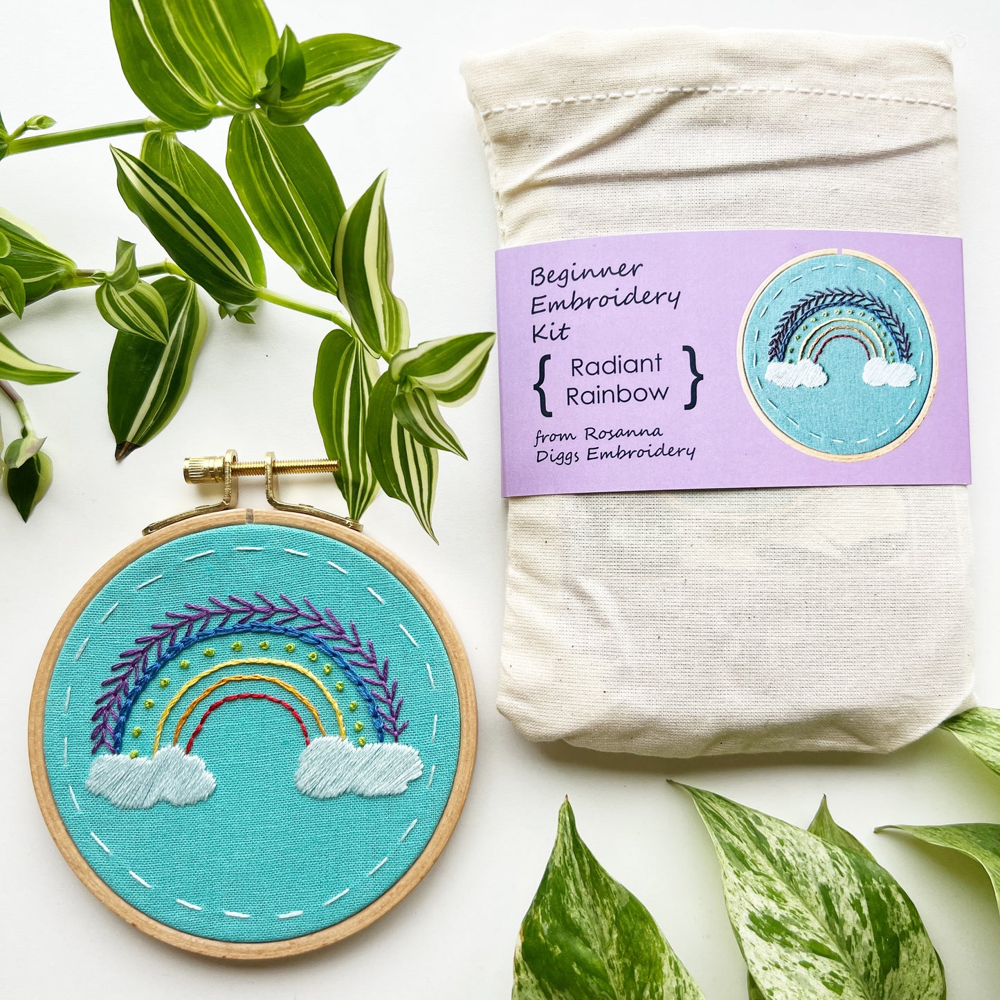 Radiant Rainbow: Beginner Embroidery Kit