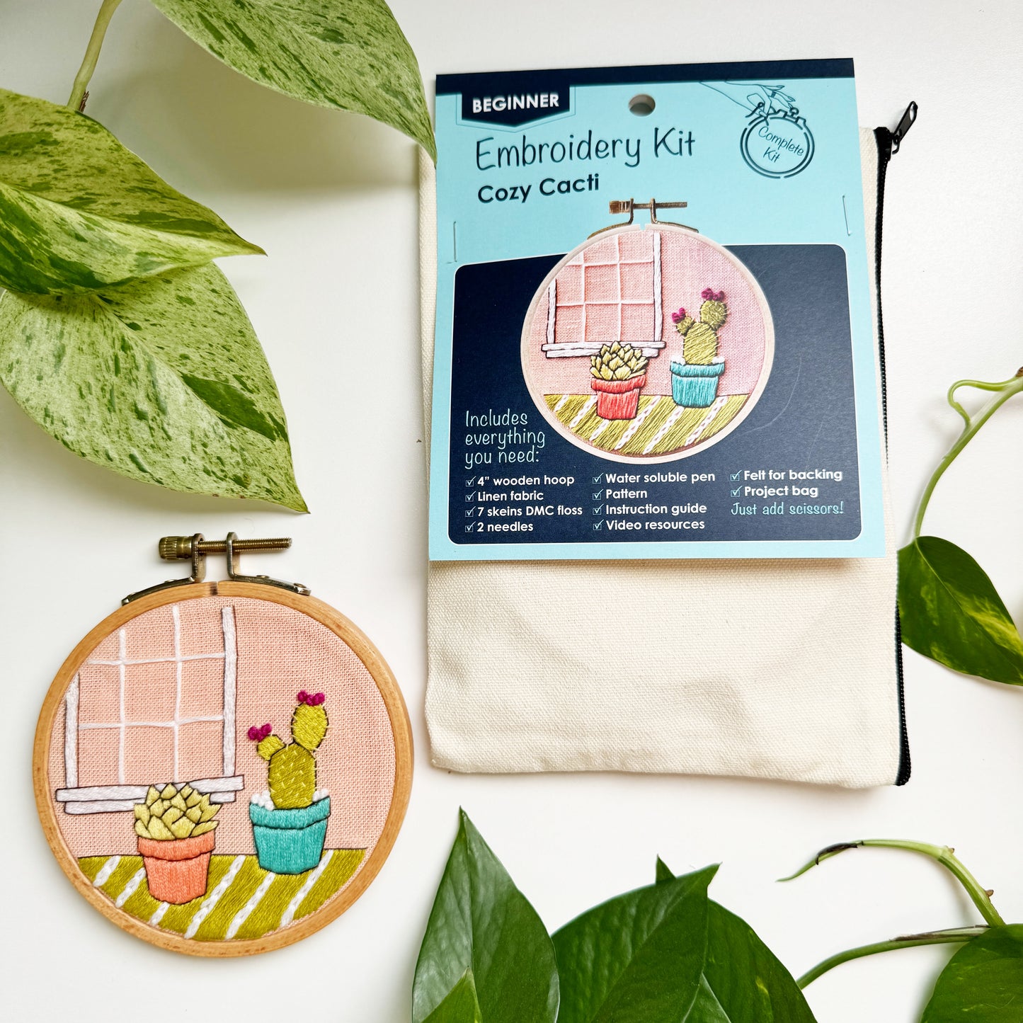 All Rosana Digs kits come in a reusable zippered project bag.  The booklet and outer label are printed on 100% recycled paper.