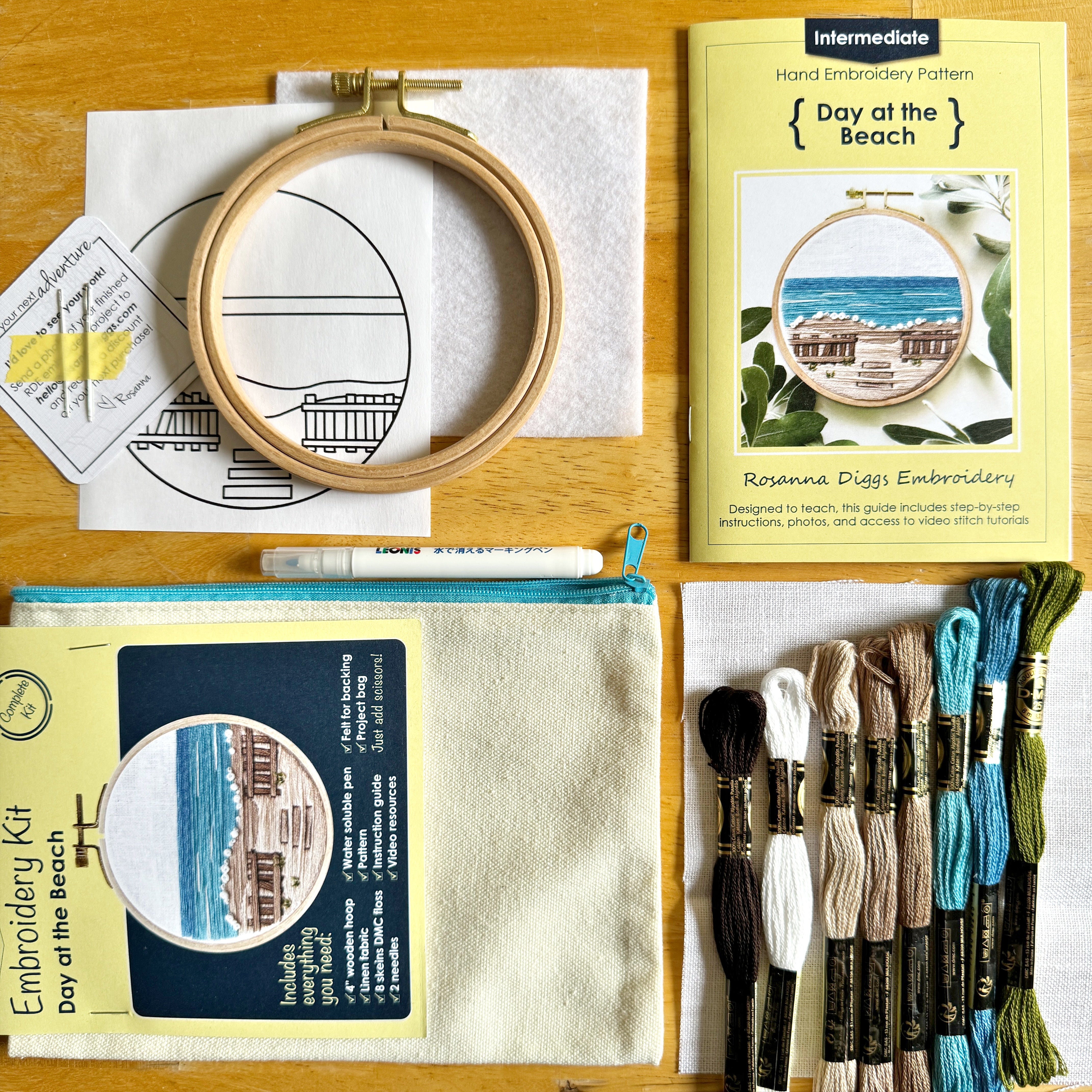 Take sale Me to the Beach Fabric & Embroidery Kit