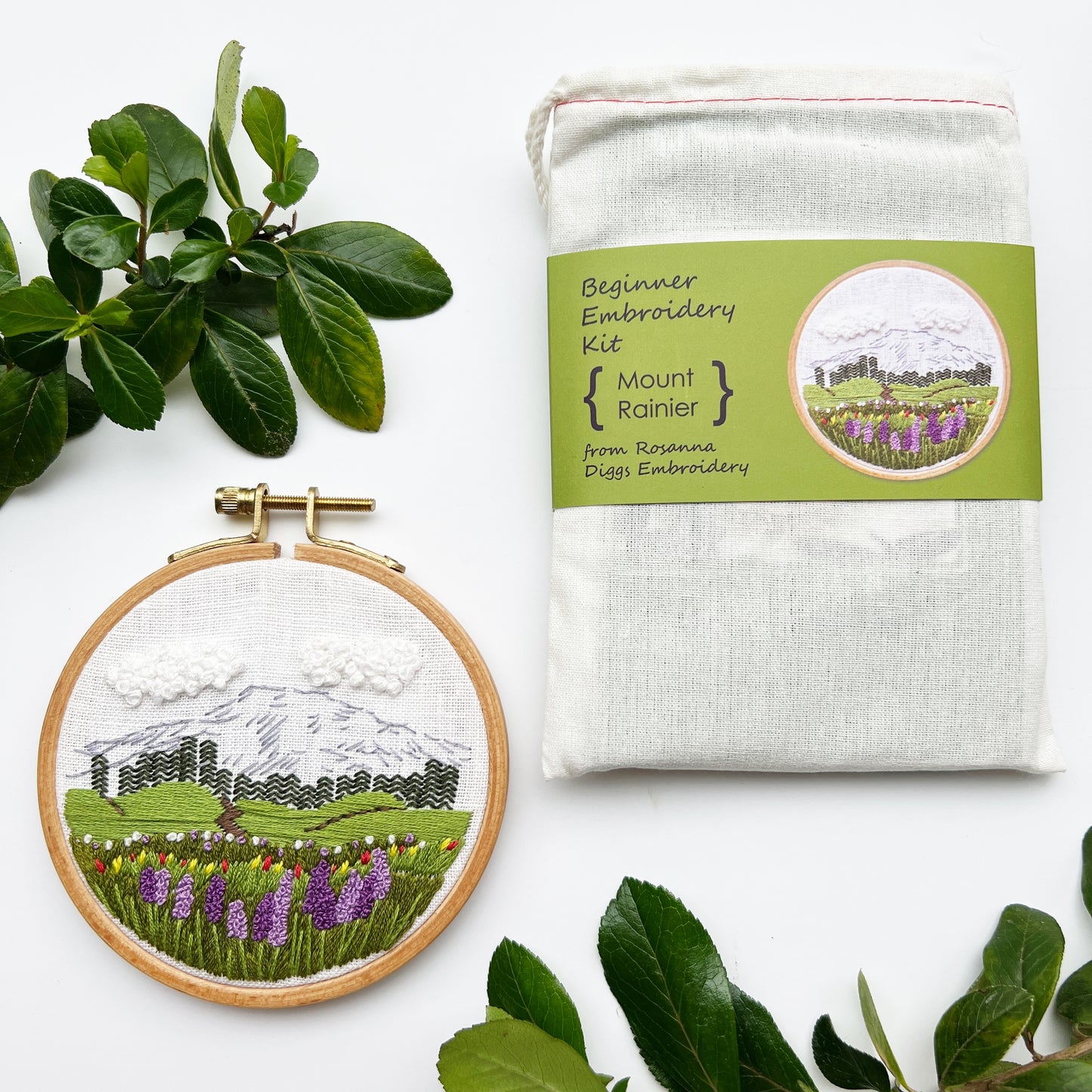 Mount Rainier: Beginner Embroidery Kit