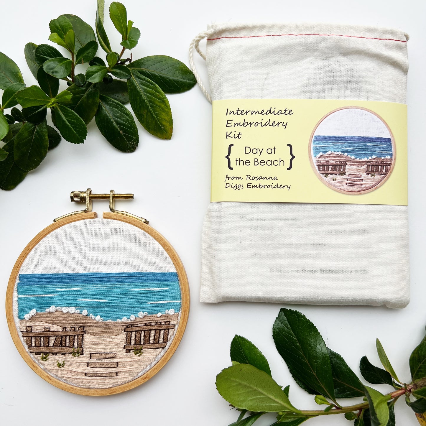 A Day at the Beach Intermediate Embroidery Kit
