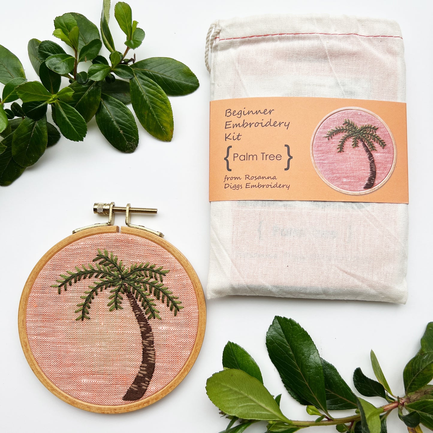 Palm Tree: Beginner Embroidery Kit