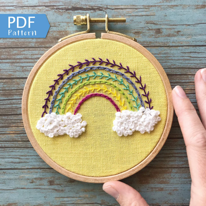 Bright Rainbow: Beginner PDF Embroidery Pattern