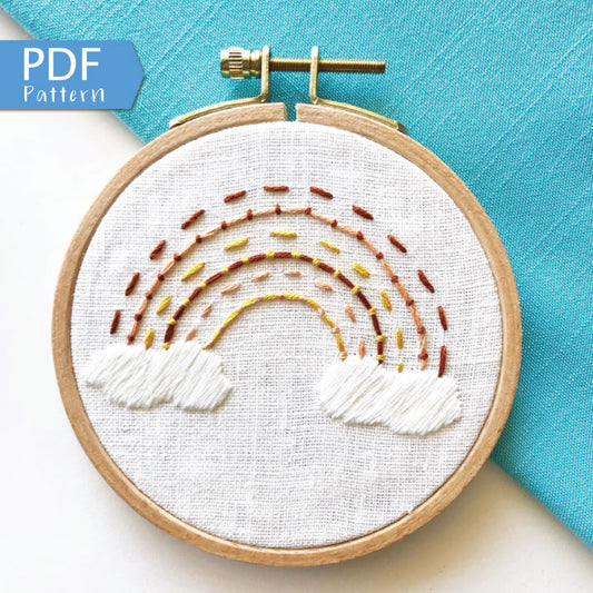 Earth Rainbow: Beginner PDF Embroidery Pattern