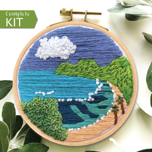 Hanauma Bay: Intermediate Embroidery Kit