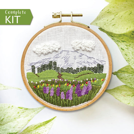 Mount Rainier: Beginner Embroidery Kit