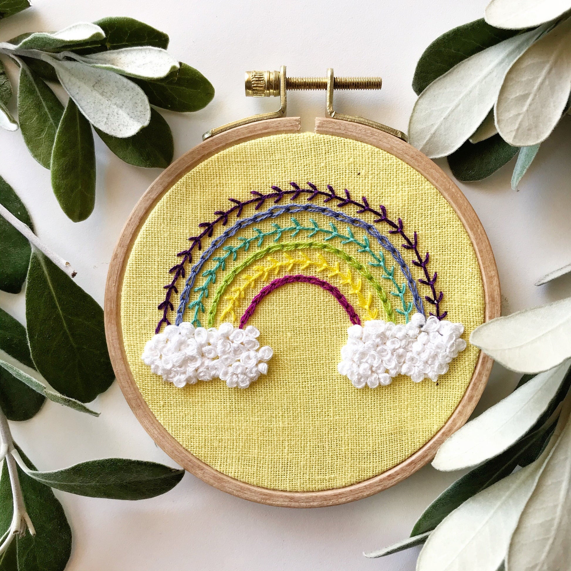 Bright Rainbow: Beginner PDF Embroidery Pattern – Rosanna Diggs