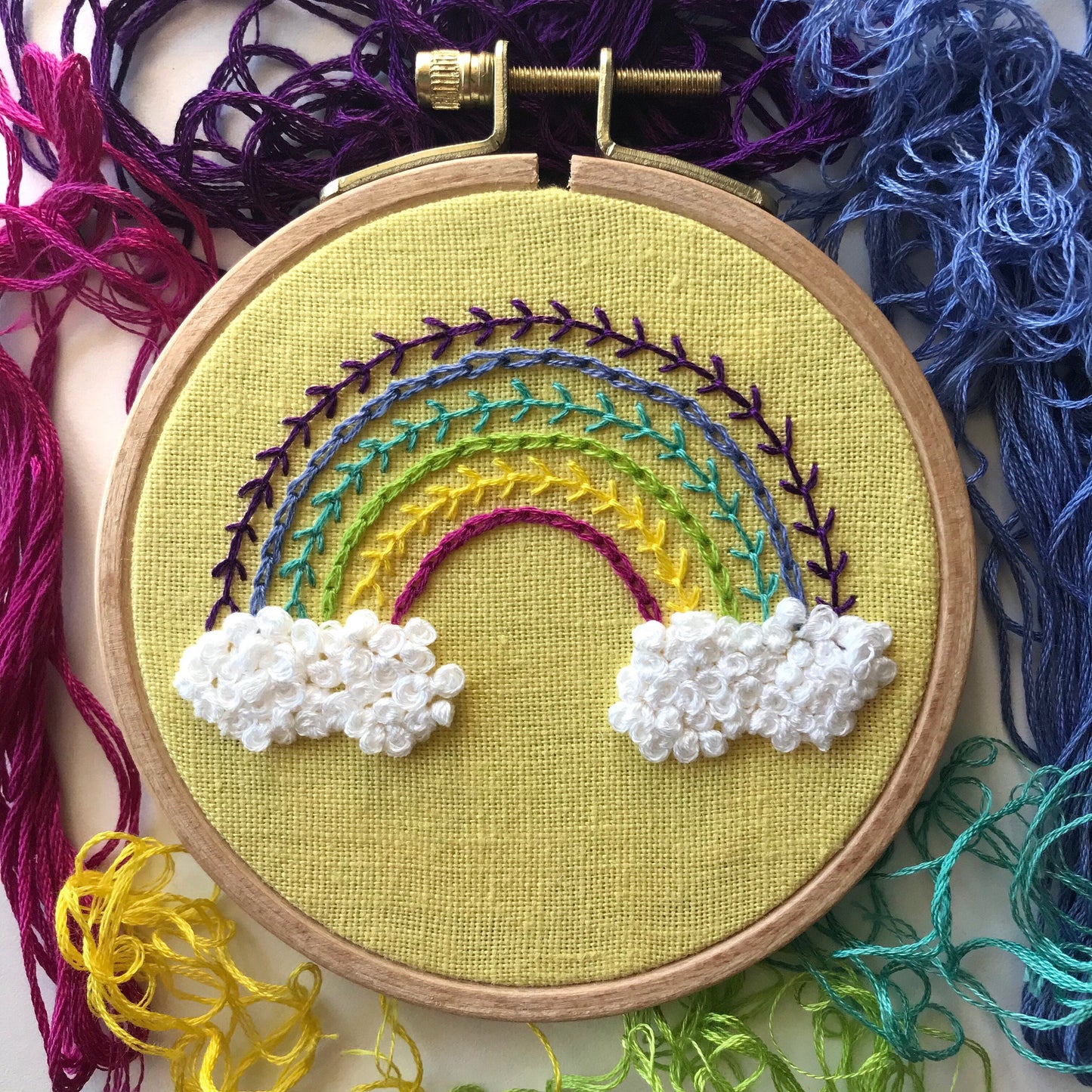 Bright Rainbow: Beginner PDF Embroidery Pattern