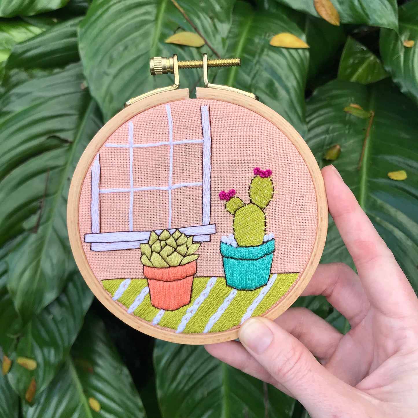 Cozy Cacti: Beginner PDF Embroidery Pattern