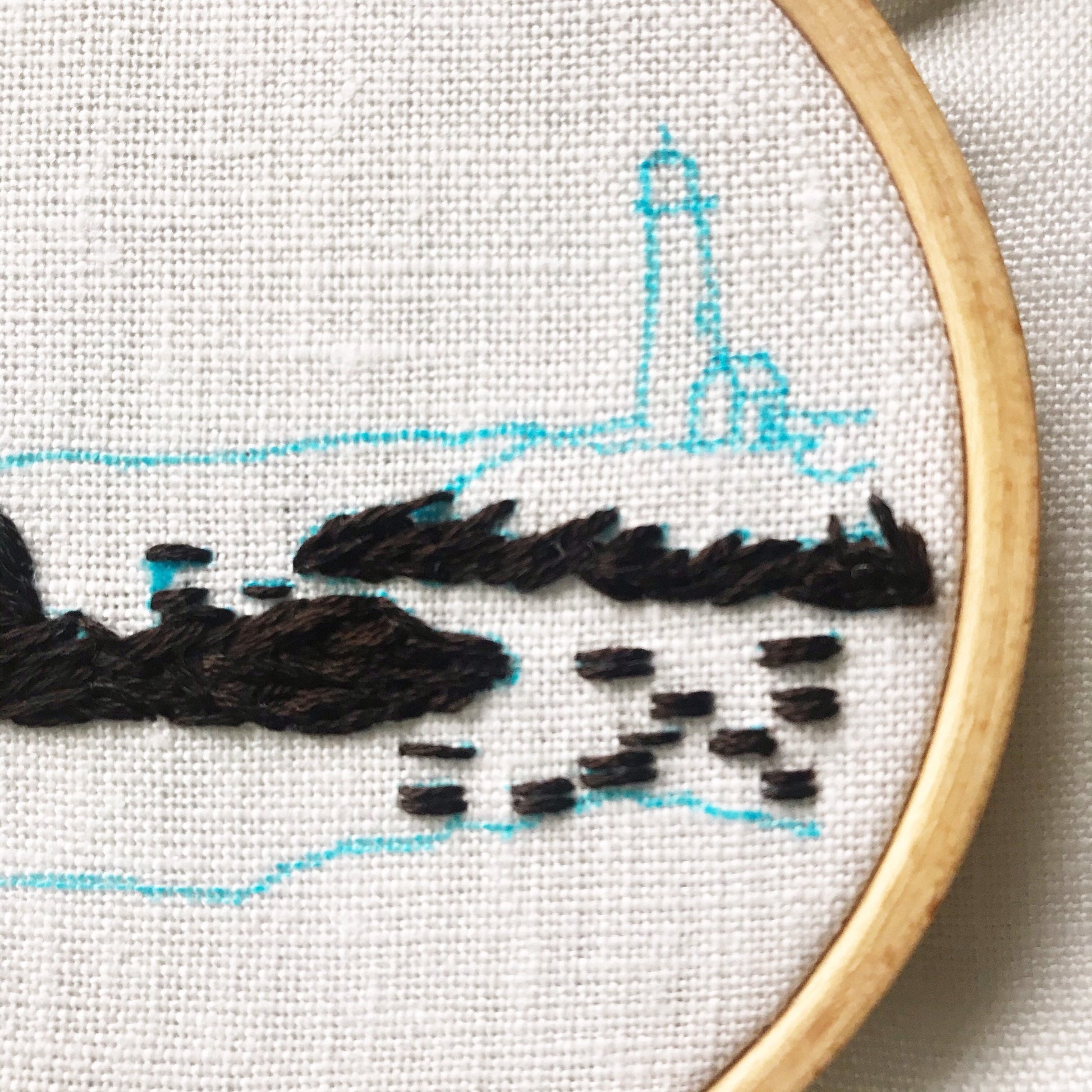 Orcas in the Sound: Beginner Embroidery Kit – Rosanna Diggs Embroidery