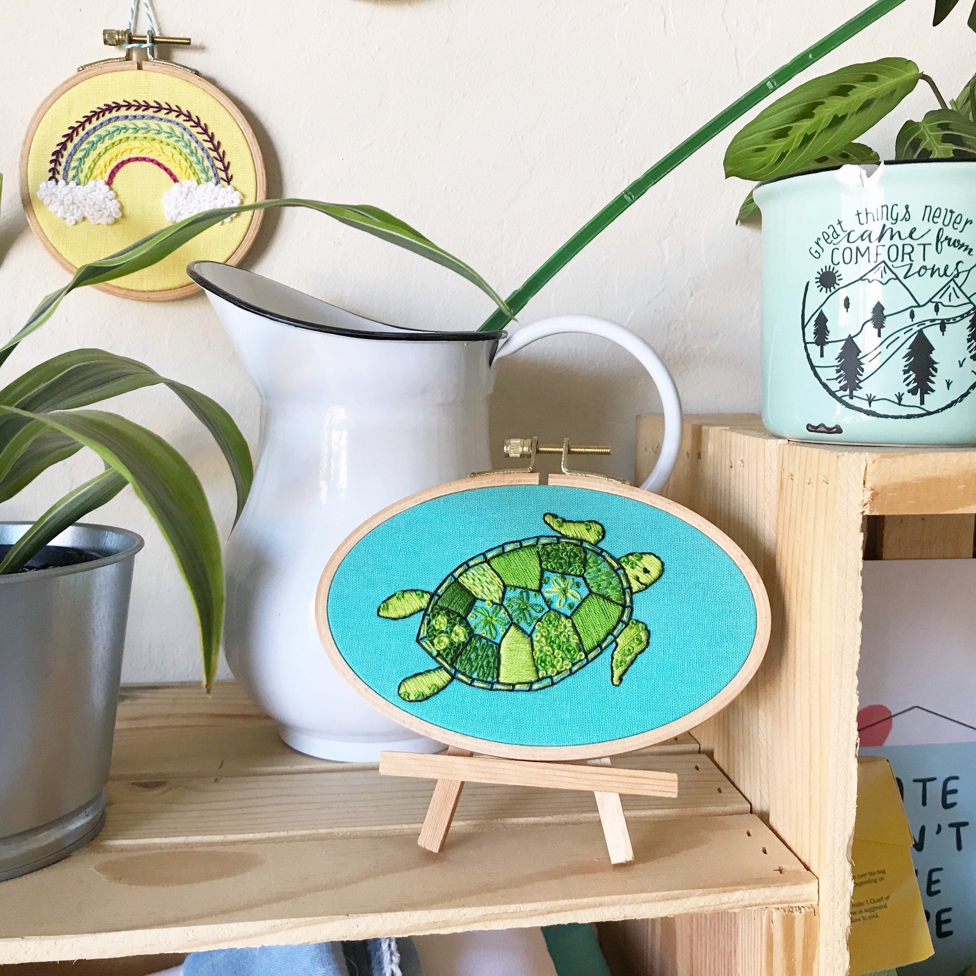 DIY Bead Embroidery Kit Tropical Sea Turtle DIY Gift Idea Needlepoint Kits  Home Decor Embroidery Art Needlework Beading 