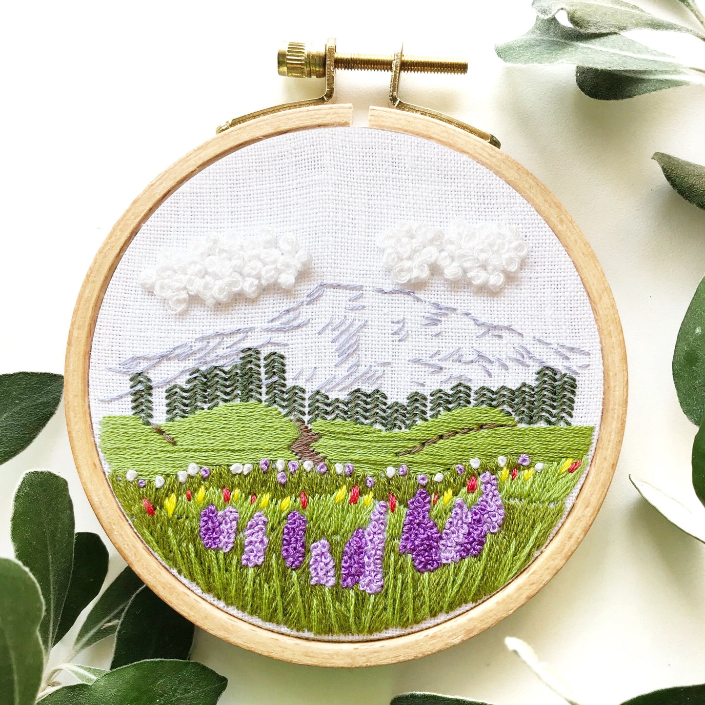 Mount Rainier: Beginner Embroidery Kit