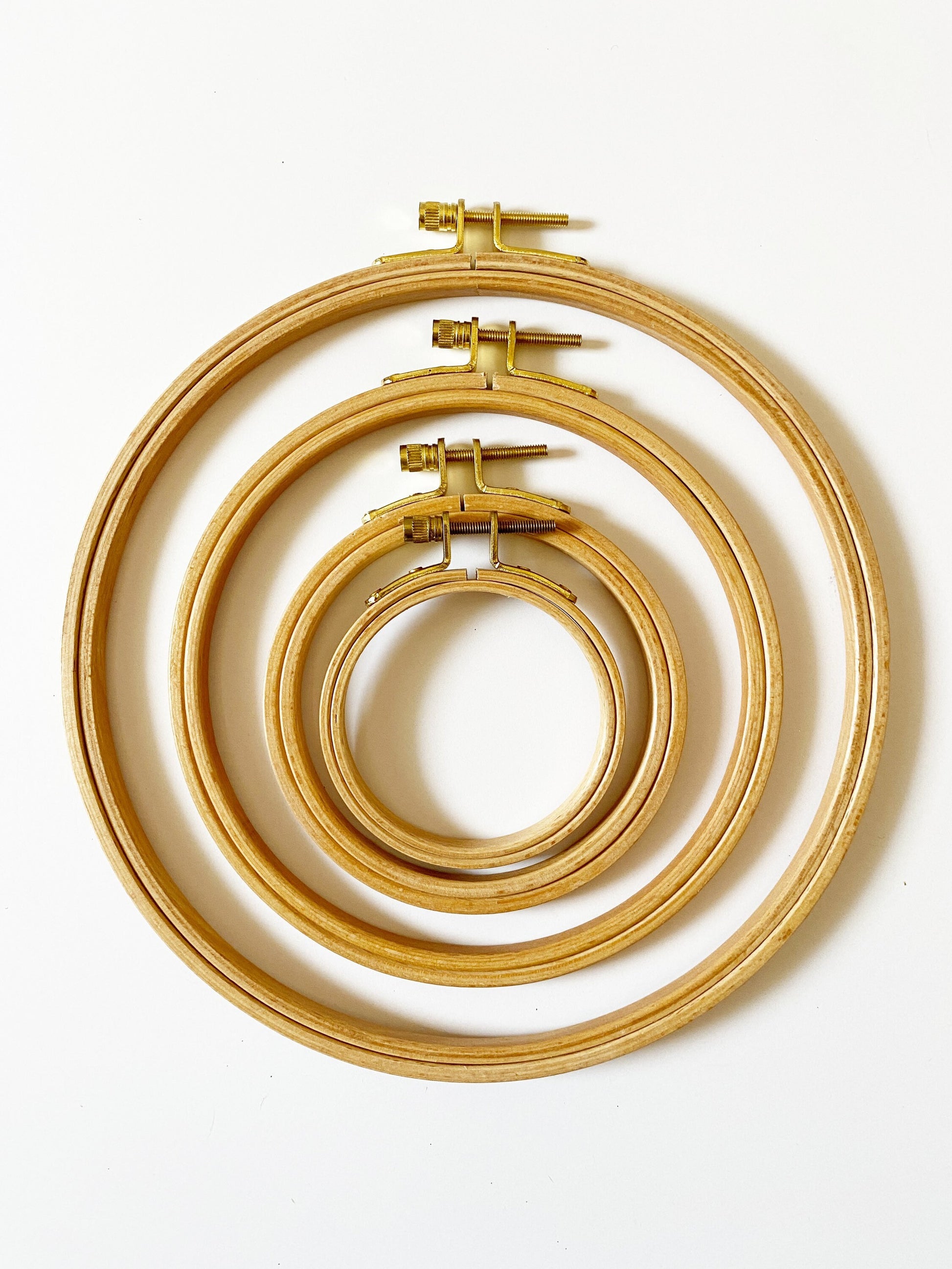 Embroidery Hoops, Hoops, Beechwood Embroidery Hoops - Wooden Embroidery  Hoops, Hand Embroidery Hoop with gold hardware — Handstitched Studio