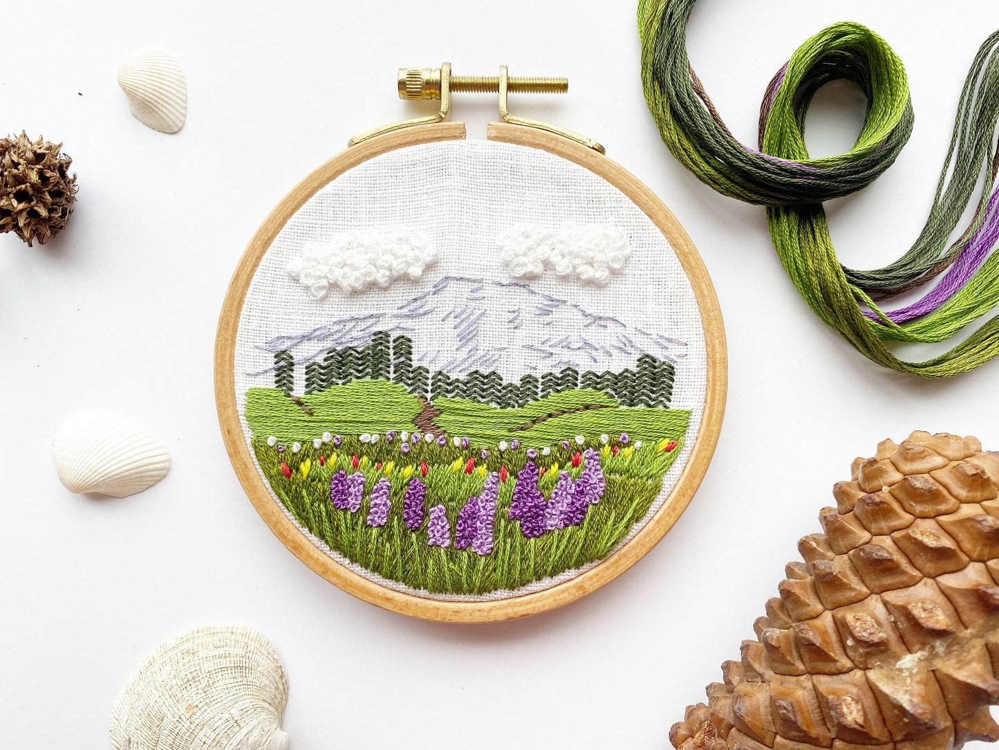 Mount Rainier: Beginner PDF Embroidery Pattern