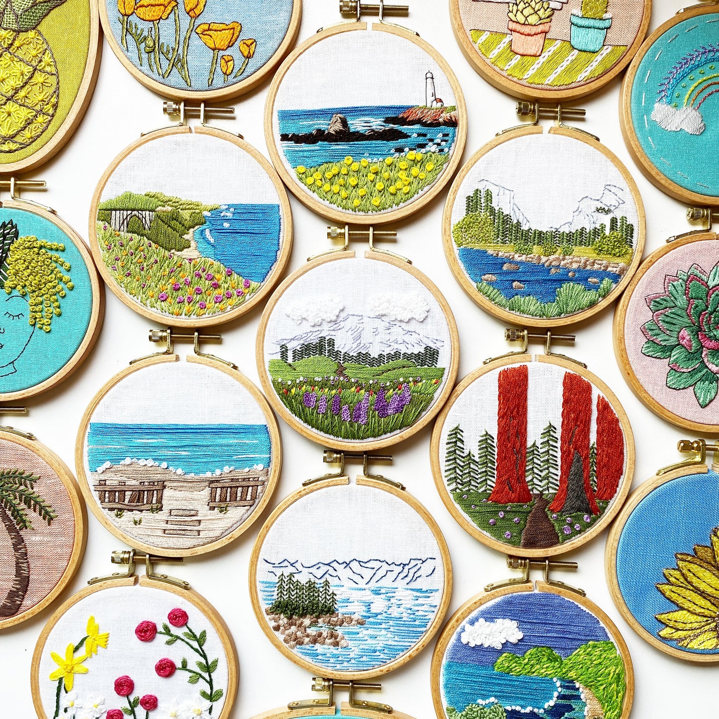 Mount Rainier: Beginner Embroidery Kit