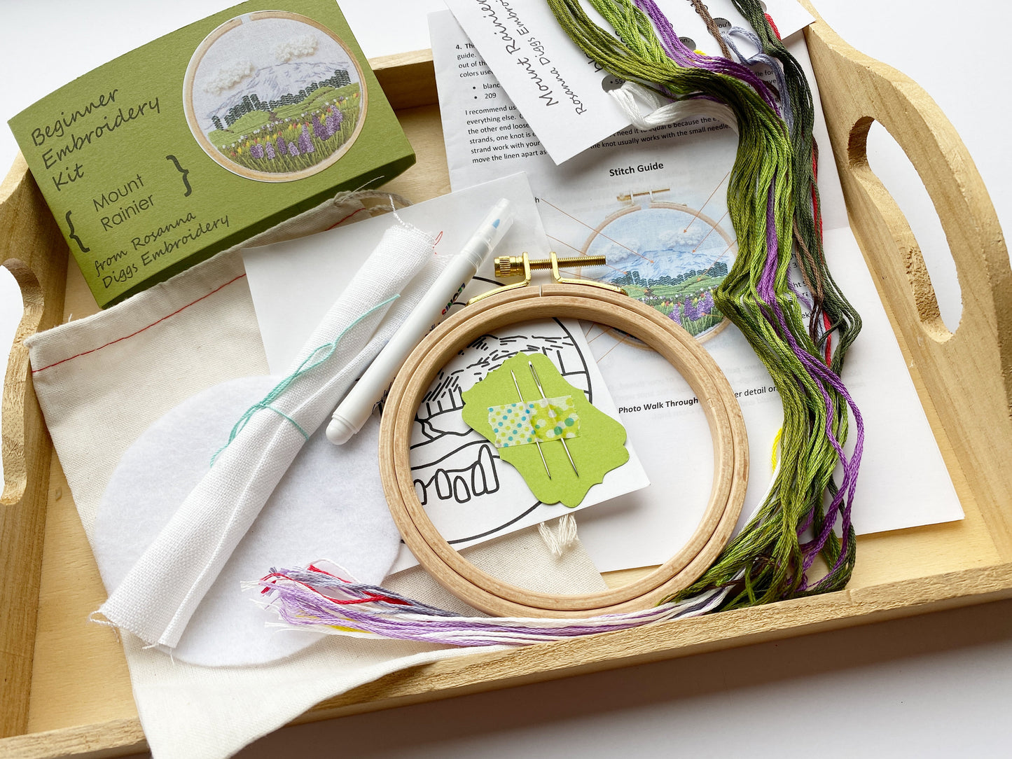 Mount Rainier: Beginner Embroidery Kit